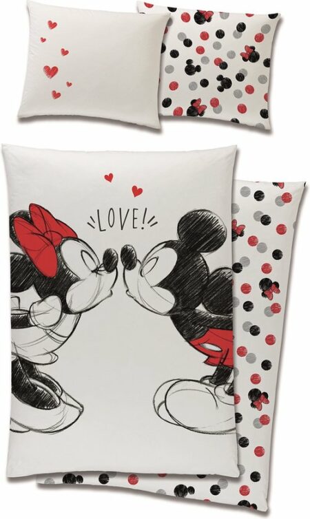 Disney Minnie Mouse Dekbedovertrek - kiss  140x200 cm