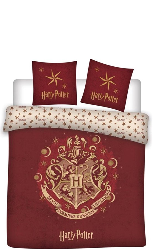 Harry Potter Dekbedovertrek – Hogwarts rood Polyester