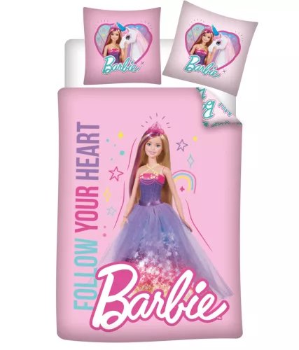 Barbie Dekbedovertrek follow your heart 100 X 135 Cm katoen