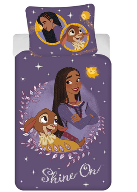 Disney Wish Dekbedovertrek paars- Eenpersoons - 140 x 200 cm pre order