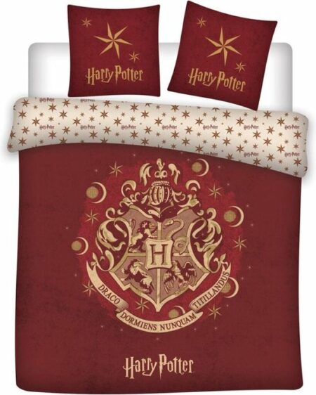 Harry Potter Dekbedovertrek – Hogwarts rood Polyester