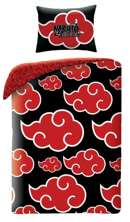 Naruto Dekbedovertrek rood/zwart 140 x 200 cm Katoen 70 x 90 cm pre order