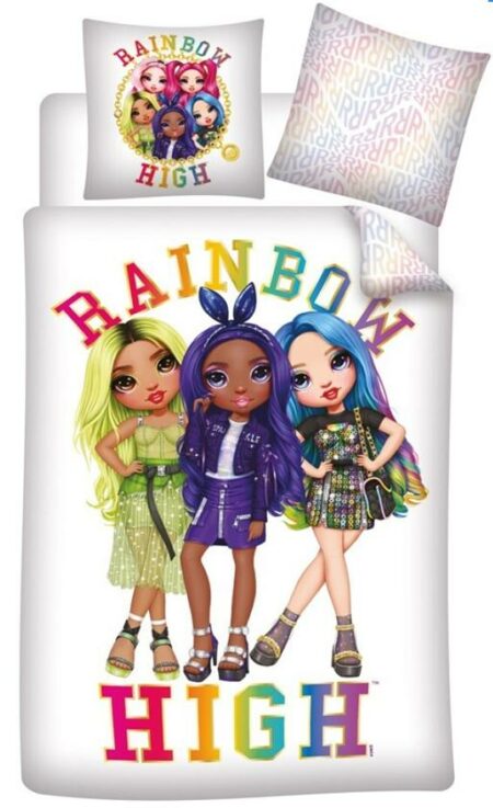 Rainbow High Dekbedovertrek  wit - Girls 140 x 200 cm - Polyester