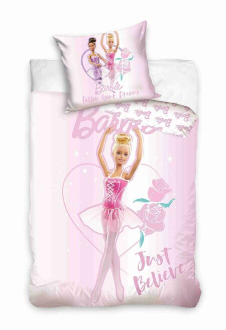 Barbie dekbedovertrek Just Believe 140 x 200 cm - 60 x 70 cm (katoen)
