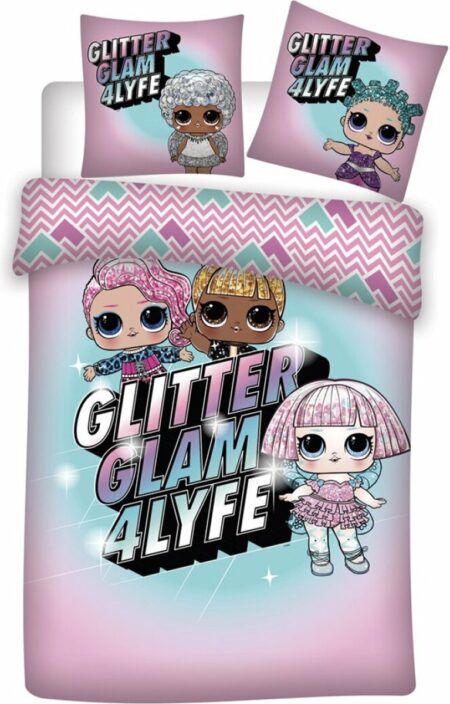 LOL Surprise! Dekbedovertrek Glitter Glam 4Life 140 x 200 cm -  Katoen