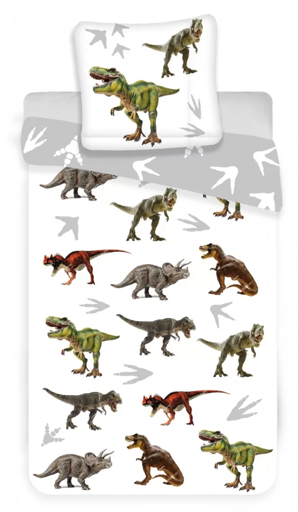 Dinosaurus dekbedovertrek 140 x 200 cm Katoen