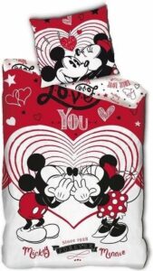 Disney Minnie Mouse Dekbedovertrek Love You- 140 x 200 cm - Polyester