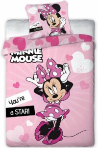 Disney Minnie Mouse Dekbedovertrek star - 140 x 200 cm - Polyester