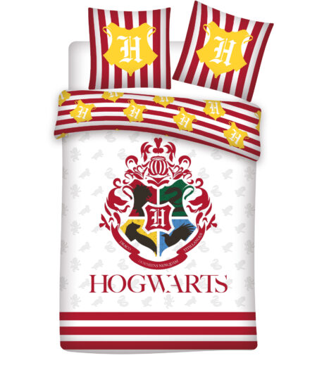 Harry Potter dekbedovertrek wit/rood 140 x 200 cm - 60 x 63 cm