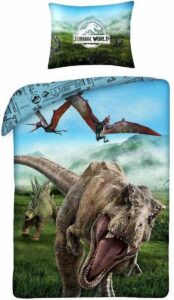 Jurassic World Dekbedovertrek Alfa Dinosaurus  140 x 200 cm  - Katoen - 70 x 90 cm
