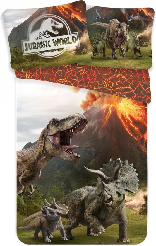 Jurassic World Dekbedovertrek Eruption  140 x 200 cm Katoen