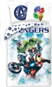 Marvel Avengers Dekbedovertrek Team wit/lichtblauw  140 x 200 cm