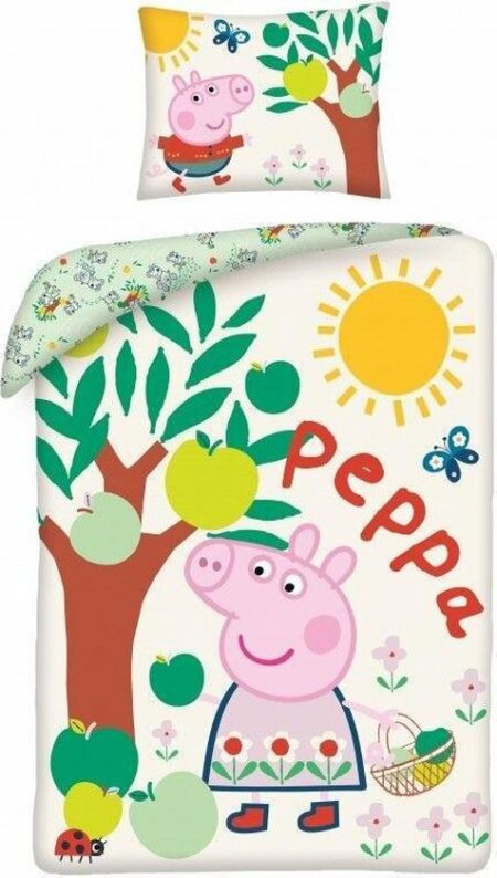 Peppa Pig Dekbedovertrek Appelboom 140 x 200 cm katoen