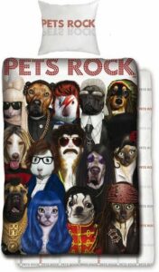 Pets Rock Dekbedovertrek - Eenpersoons - 140 x 200 cm - Katoen