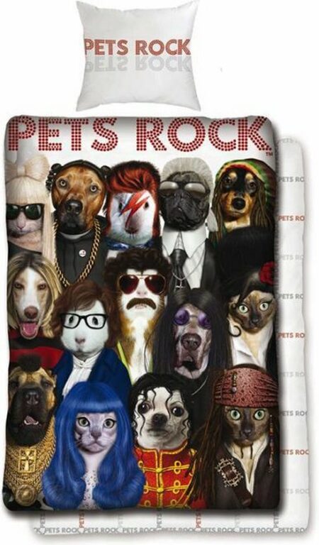 Pets Rock Dekbedovertrek - Eenpersoons - 140 x 200 cm - Katoen