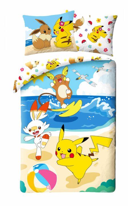 Pokémon Dekbedovertrek Pokemon beach 140 x 200 cm (70 x 90 cm) pre order