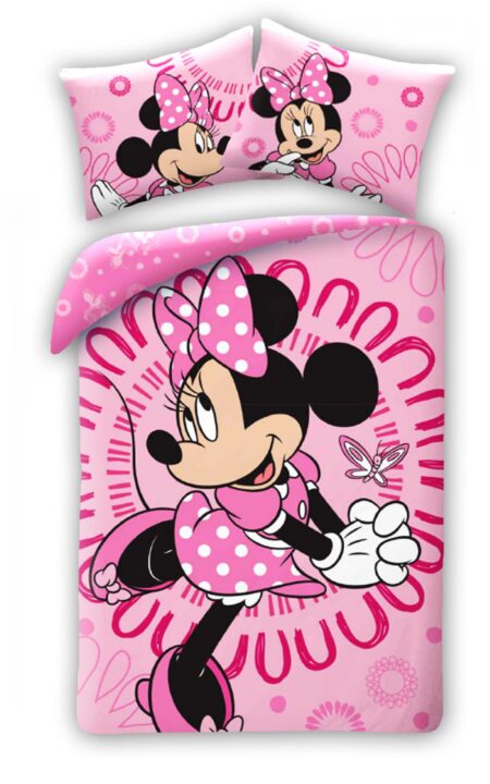 Roze Minnie Mouse Dekbedovertrek- 140 x 200 cm - Katoen - 70 x 90 cm pre order