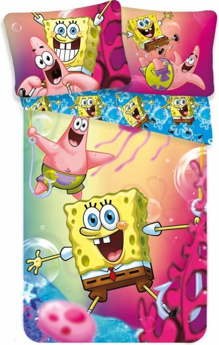 SpongeBob Dekbedovertrek Fun - Eenpersoons - 140 x 200 cm - Multi