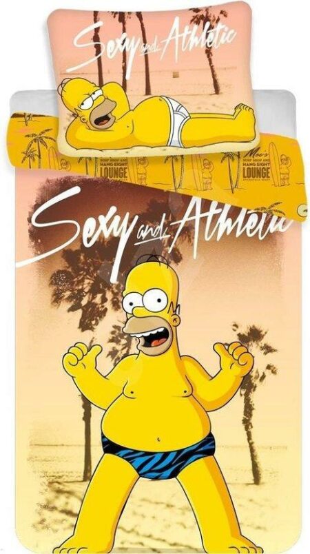 The Simpsons Dekbedovertrek Homer Beach - Eenpersoons - 140 x 200 cm - Katoen