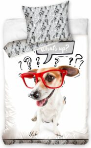 Dreamee Duvet cover What's up dog glasses 140x200 cm