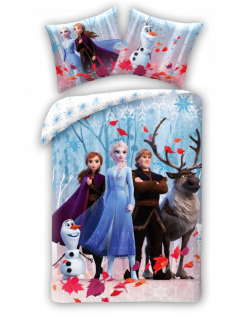 Disney Frozen Dekbedovertrek Winter - 140 x 200 cm - Katoen - 70 x 90 cm