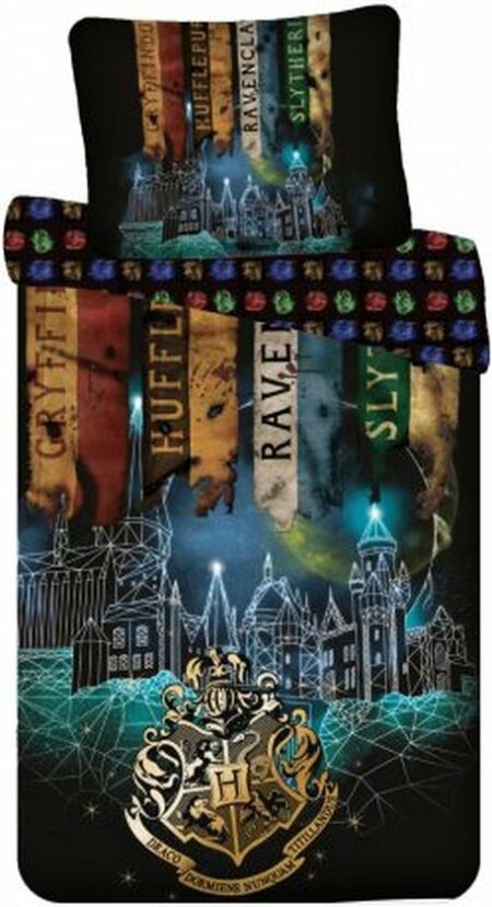 Harry Potter dekbedovertrek Hogwarts dark - 140 x 200 cm
