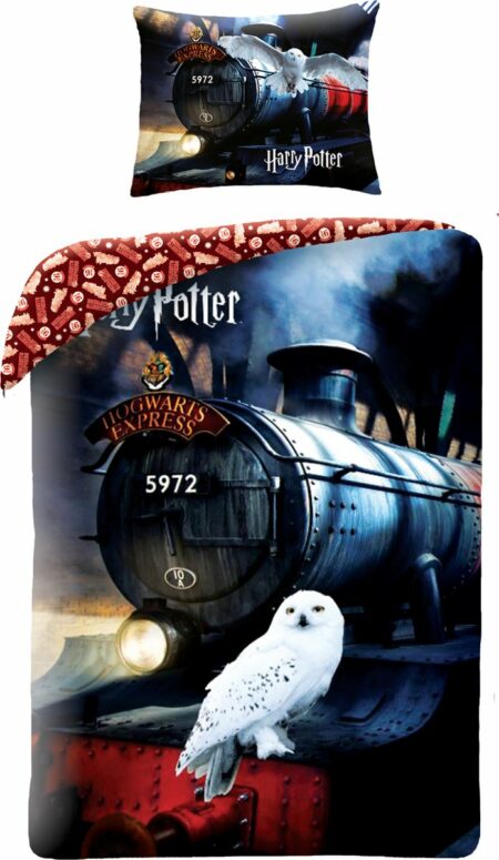 Harry Potter Dekbedovertrek Trein naar Zweinstein - 140 x 200 cm - 70 x 90 cm