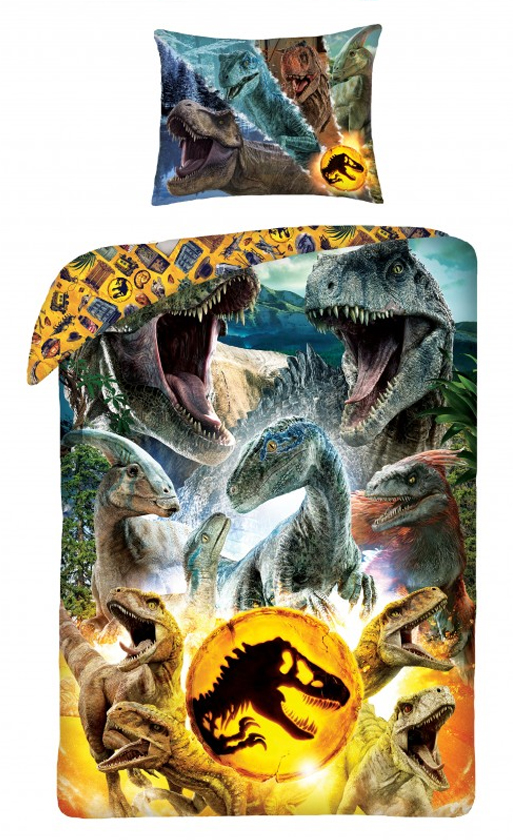 Jurassic World Dekbedovertrek Dinosaurs 140 x 200 cm  - Katoen - 70 x 90 cm
