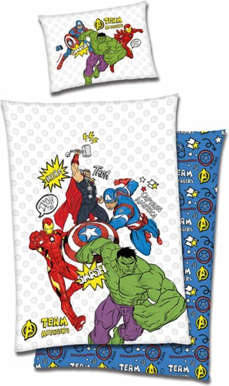 Marvel Avengers Dekbedovertrek team -  140 x 200 cm - 70 x 90 cm