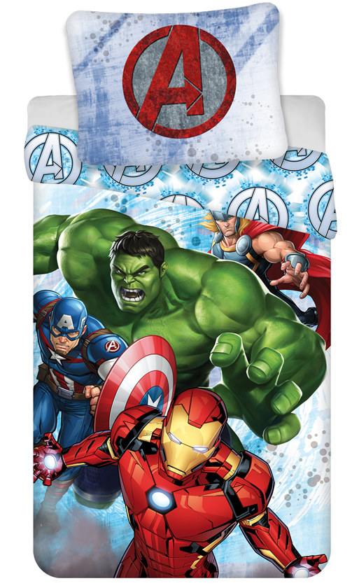 Marvel Avengers Dekbedovertrek Heroes - 140 x 200 cm - 70 x 90 cm