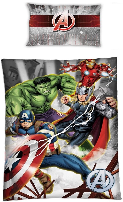 Marvel Avengers Dekbedovertrek Lightning - 140 x 200 cm - Polyester