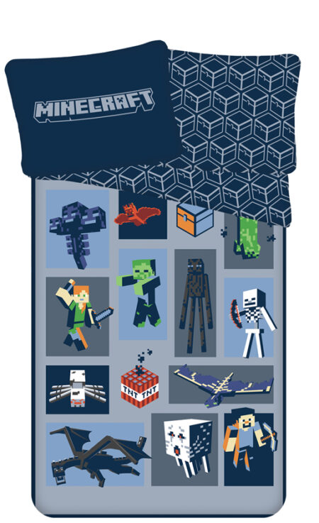 Minecraft Dekbedovertrek Emblematic- 140 x 200 cm - Polyester