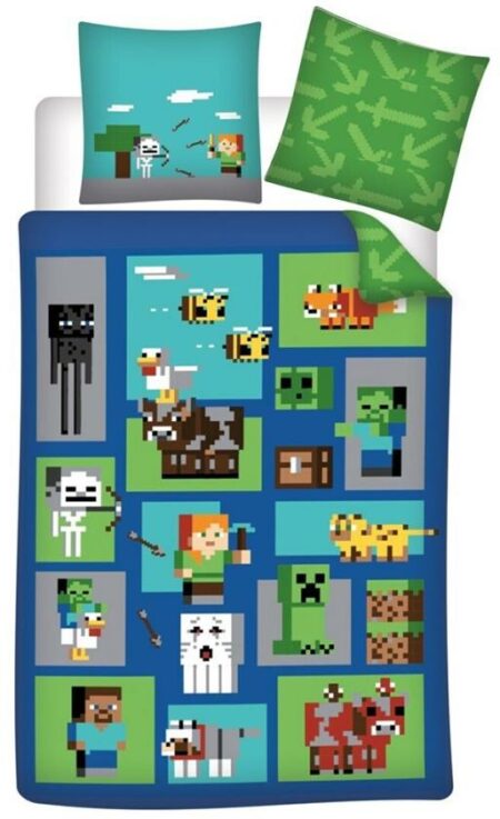 Minecraft Dekbedovertrek Play - 140 x 200 cm - Katoen
