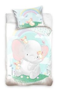 Elefanten BABY Bettbezug – 90 x 120 cm – Baumwolle