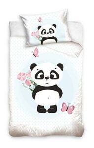 Housse de couette Panda ours BÉBÉ - 90 x 120 cm - Coton