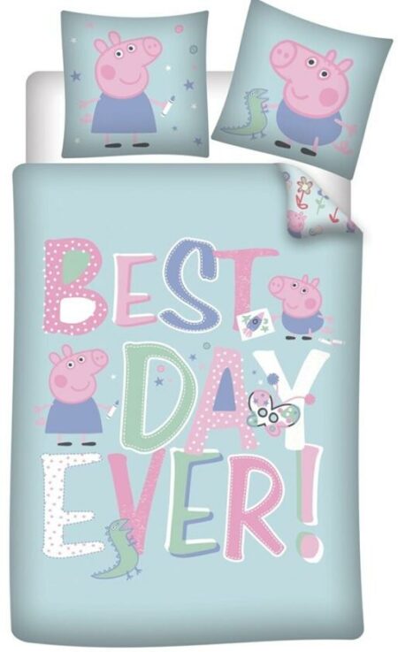 Peppa Pig Dekbedovertrek Best day Ever 140 x 200 cm - Polyester
