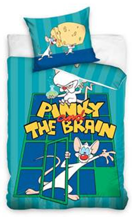 Cartoon Network Pinky and the Brain dekbedovertrek - 140 x 200 cm - 70 x 90 cm - Katoen