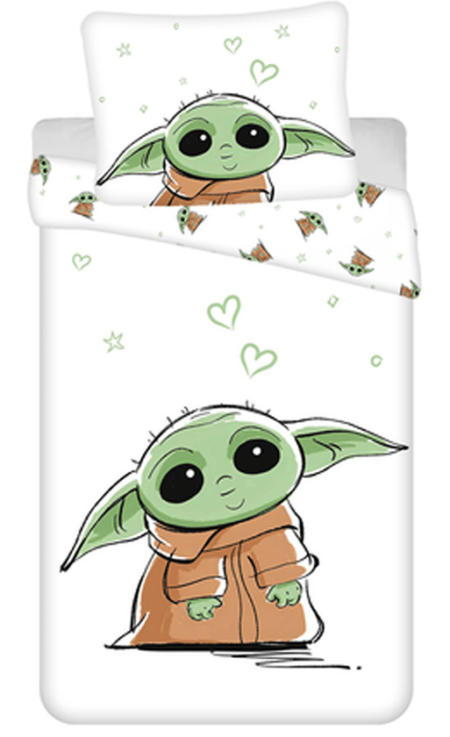 Star Wars Dekbedovertrek Baby Yoda - Eenpersoons - 140 x 200 cm - Katoen