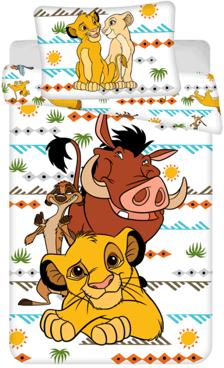 Disney The Lion King Dekbedovertrek Timon en Pumba - 140 x 200 cm