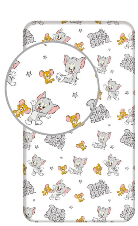Tom & Jerry Hoeslaken Eenpersoons - 90 x 200 cm - Multi