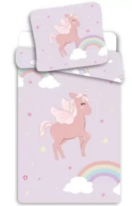 Unicorn Dekbedovertrek Rainbow - Eenpersoons - 140 x 200 cm - Katoen