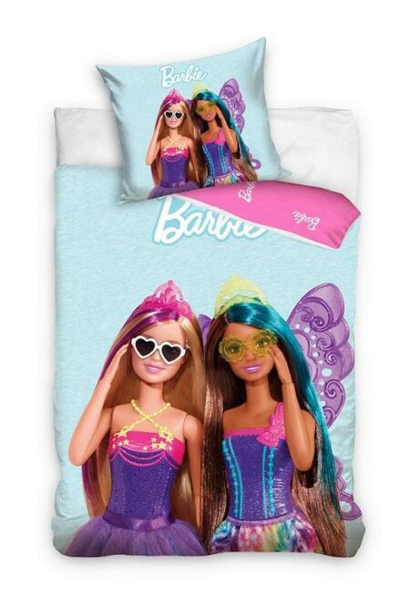 Barbie dekbedovertrek cool 140 x 200 cm - 65 x 65 cm (katoen)