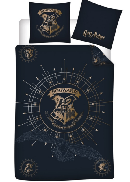 Harry Potter Dekbedovertrek zwart 140 x 200 cm - polykatoen - pre order