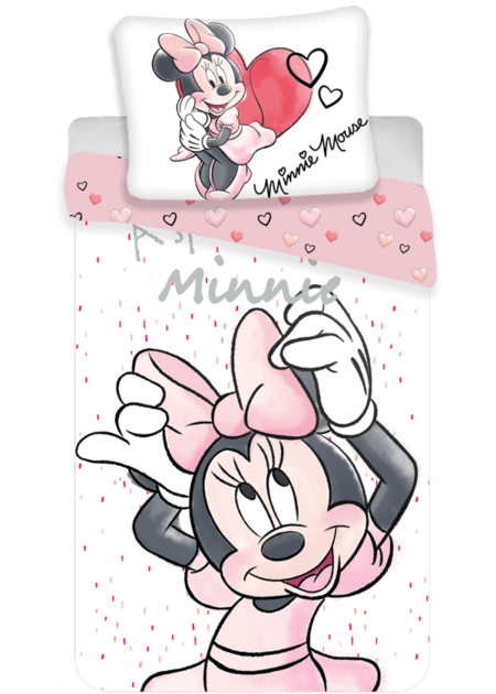 Minnie Mouse Dekbedovertrek wit/roze - 140 x 200 cm - Katoen - 70 x 90 cm - pre order