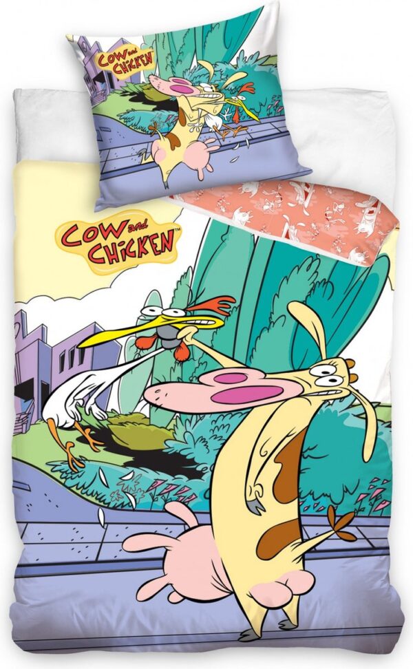 Cartoon Network Cow & Chicken - 140 x 200 cm - 70 x 90 cm - Katoen