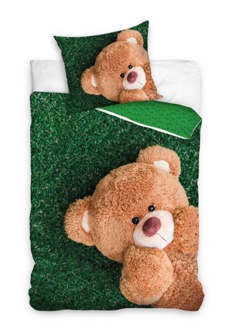 Dreamee  Dekbedovertrek Teddybeer 140 x 200 cm 70 x 90 cm - Katoen