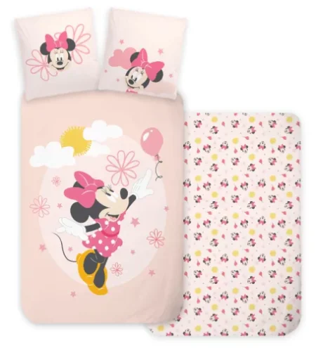 Minnie Mouse peuterdekbedovertrek Balloon - 100 x 135 cm - Katoen - roze