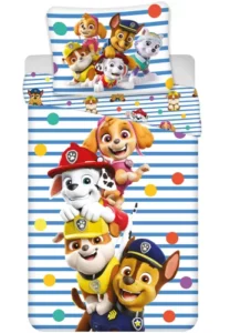 Paw Patrol peuterdekbedovertrek stripes 100 x 135 cm Katoen