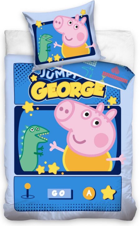 Peppa Pig Dekbedovertrek Jumpy George  140 x 200 cm katoen