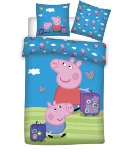 Peppa Pig peuterdekbedovertrek Holiday  100 X 135 Cm Katoen